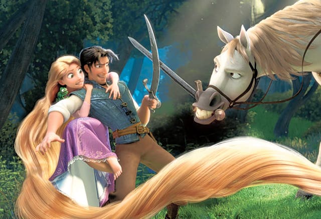 <p>A scene from ‘Tangled,’ Disney’s latest re-telling of a classic fairy tale</p>