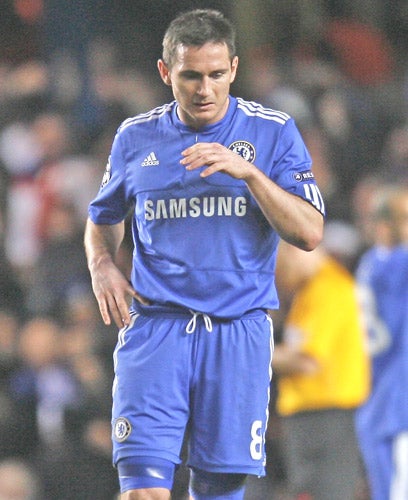 Lampard came on as a sub in Chelsea's last match