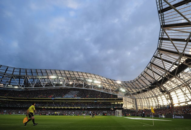 A view of the Aviva Stadium