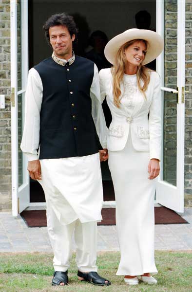 Jemima Khan after becoming engaged to her now ex-husband, Imran Khan