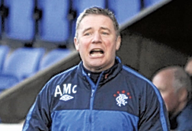 McCoist will begin his reign at home