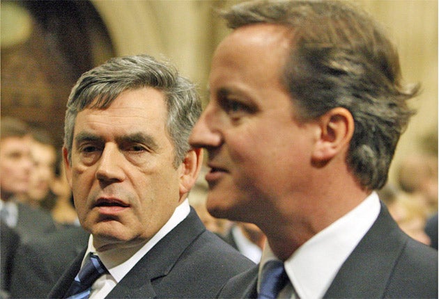 David Cameron and Gordon Brown