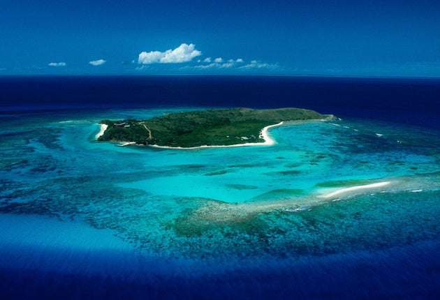 Sir Alan and Lady Bates tied the knot on Richard Branson’s Necker Island