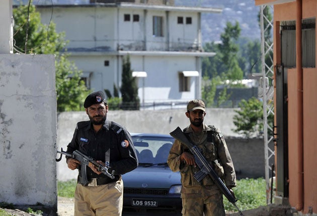 Pakistani police officers on duty