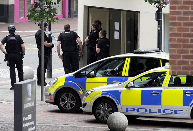 Watford town centre was brought to a standstill yesterday