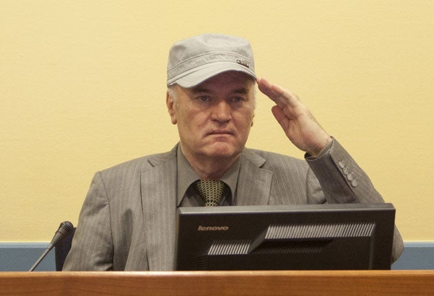 Former Bosnian Serb military chief Ratko Mladic