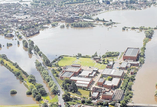 Flooding in Tewkesbury, Gloucestershire, in 2007