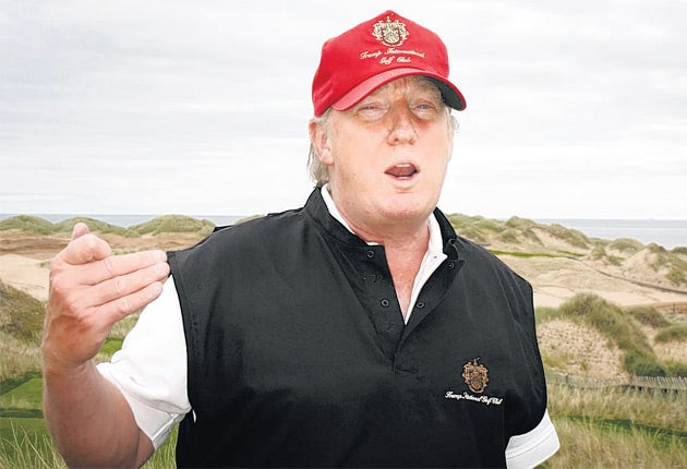 Donald Trump has told the Scottish Parliament that wind farms will destroy tourism