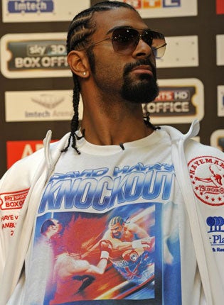 Haye lost a title fight with Wladimir Klitschko