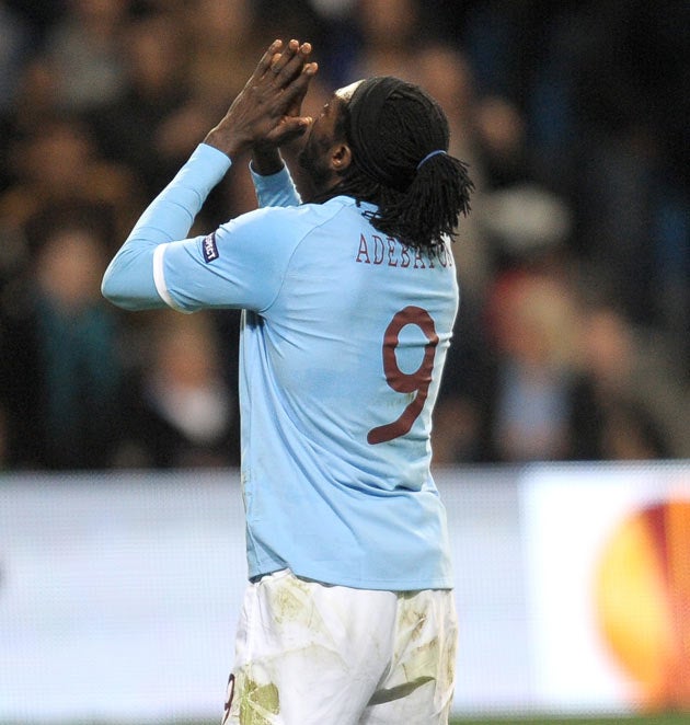Adebayor looks certain to leave City this summer, either permanently or on loan