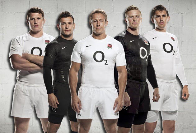 Chris Ashton, second from right: 'It wouldn't worry me if we played in
pyjamas'