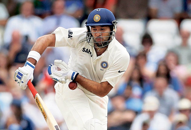 Yuvraj Singh is hit as India struggle to show any stomach for the fight