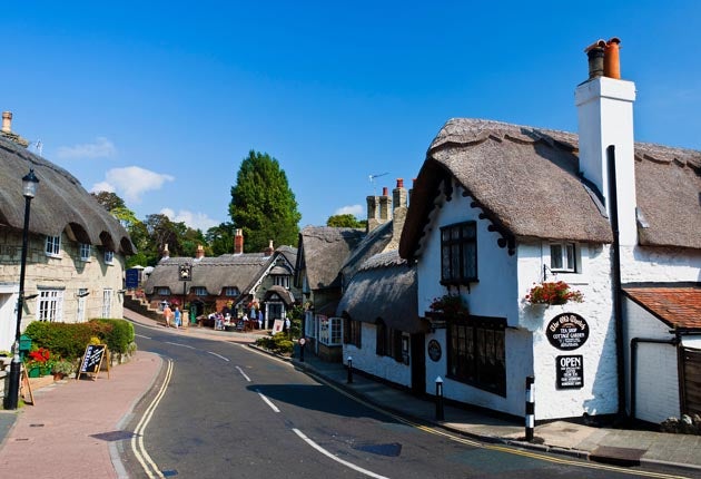 Blue sky thinking: Shanklin Old Village enjoys the most UK sunshine