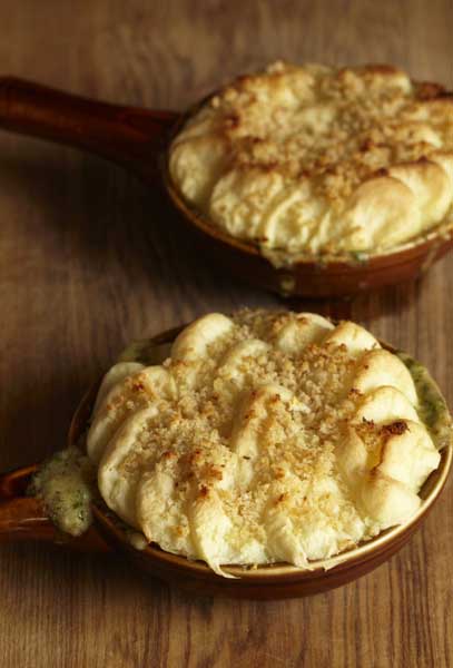 Cep pie is a great veggie version of a shepherd's pie