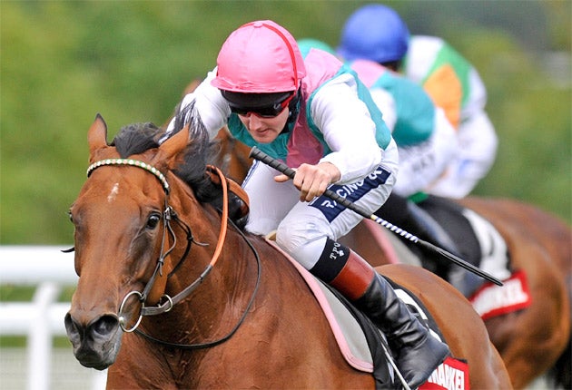 Midday, ridden by Tom Queally, wins at Goodwood last month