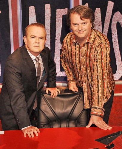 Ian Hislop and Paul Merton, team captains on 'Have I Got News for You'