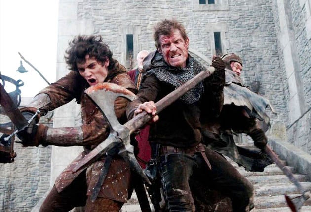 Medieval romp: Aneurin Barnard (left) makes his film debut this year in Ironclad
