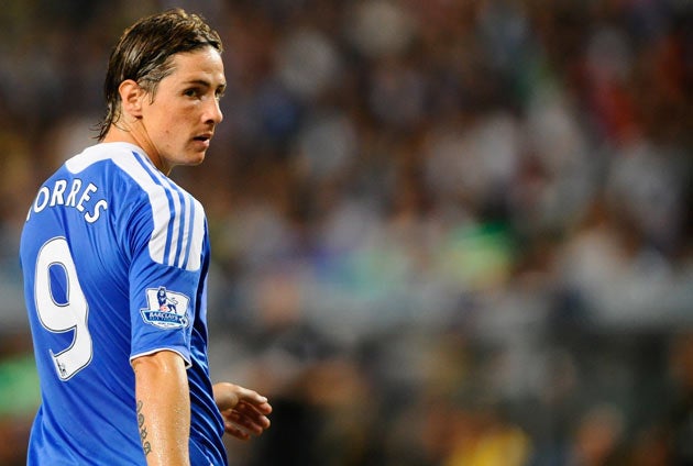 There was a moment of anguish for Torres as he missed an open goal