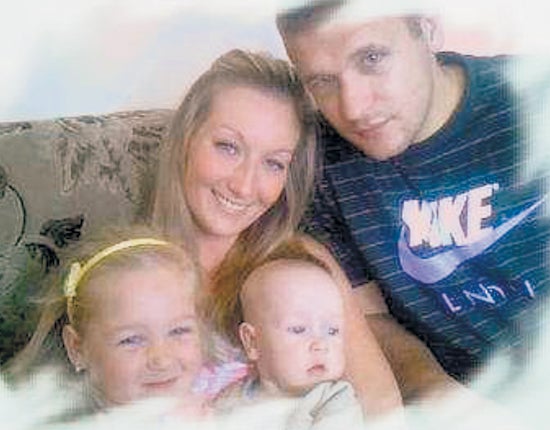 Damian Rzeszowski with his wife Izabel and children Kinga and Kacper