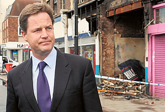 Nick Clegg visits Tottenham last week