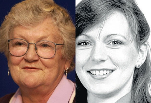 Diana Lamplugh, left, her daughter Suzy, right