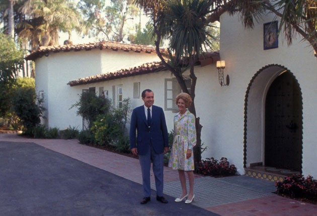 What they did on their holidays: Richard Nixon and his wife Pat at their home in San Clemente, California, 1969