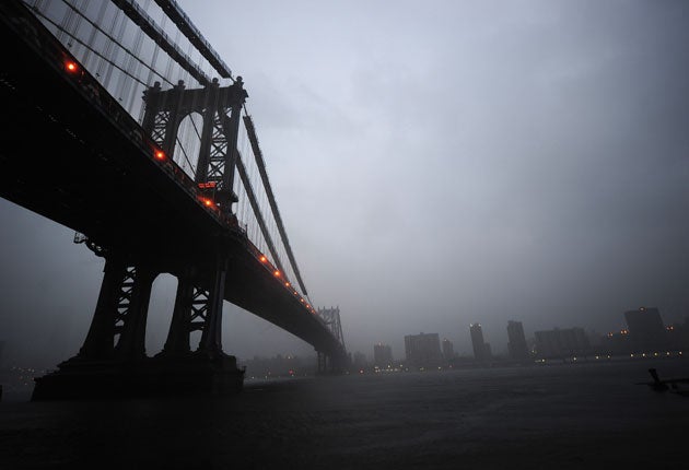 Manhattan is hit by Hurricane Irene