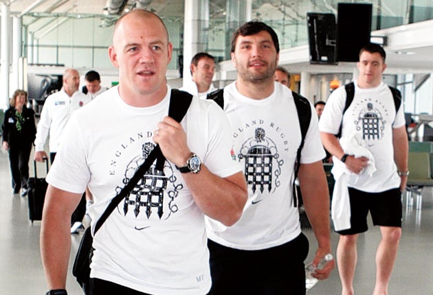 Tindall and co fly out to New Zealand to begin final preparations for their tilt at World Cup glory