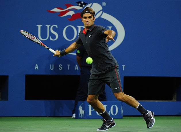 Roger Federer cruised into the second round