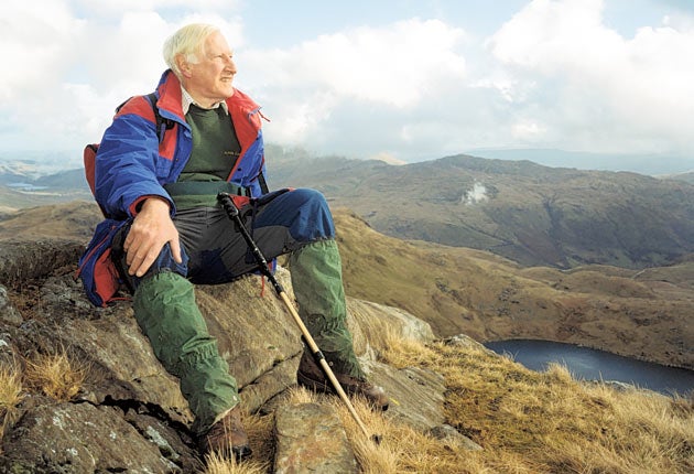 An unquenchable enthusiasm for the mountains: Band takes in a view of Mount Snowdon in 2003