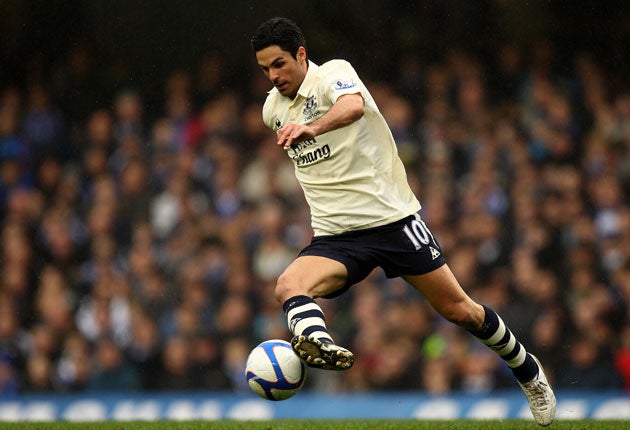 Spanish midfielder Mikel Arteta has left Everton after six years as their
main creative inspiration