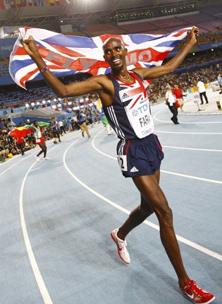 Farah won the award for his achievements at the World Championships in Daegu, South Korea