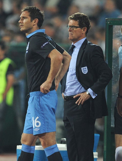 Fabio Capello dropped Lampard to the bench