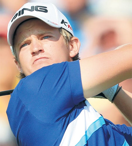 Tom Lewis in action at the Open, where he won the Silver Medal for being the leading amateur