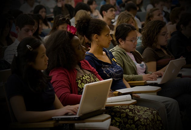 Stanford students in a lecture