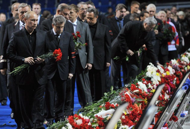 Russia's Prime Minister Vladimir Putin, pictured at a ceremony for the victims of last week’s plane crash, will meet David Cameron today