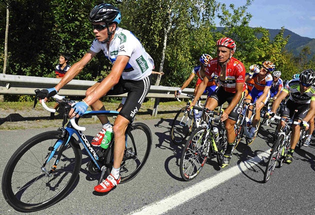 Britain's Chris Froome (left) on the last day of the Tour of Spain – Mark Cavendish won stage one of the Tour of Britain