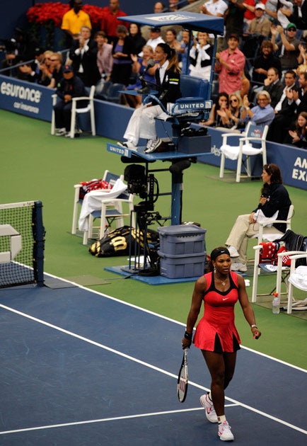 Serena was furious with the umpire's decision