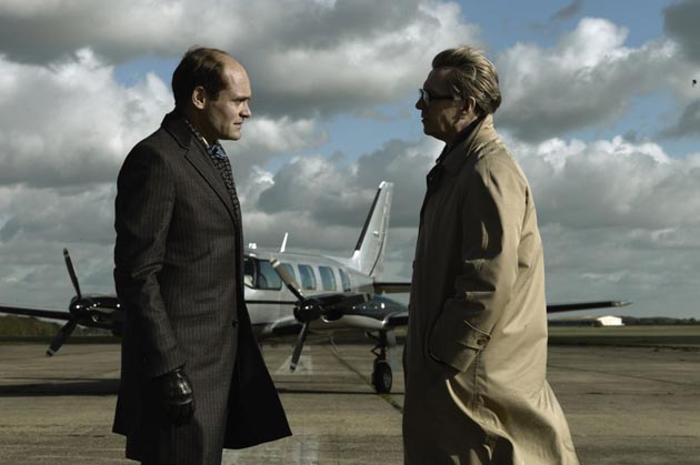 Gary Oldman, right, as Smiley with David Dencik as Toby Esterhase in ‘Tinker Tailor Soldier Spy’