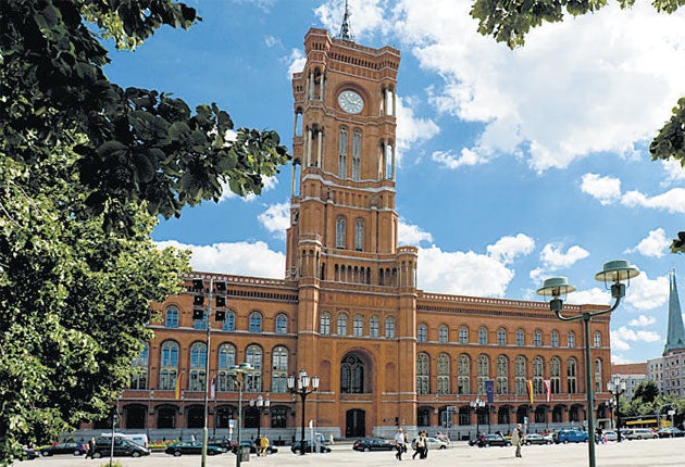 Berlin City Hall, where a youth named Ray arrived after walking out of the forest with a compass. He is now being looked after by youth welfare officers