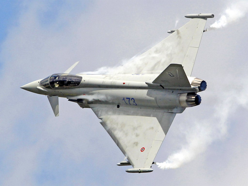 A Eurofighter Typhoon jet