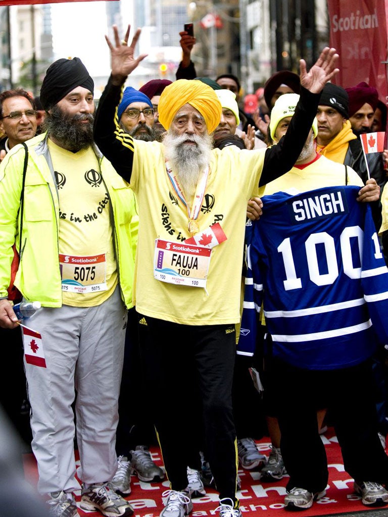 His personal best came at the Toronto marathon in 2003, where he ran the course in just five hours 40 minutes.