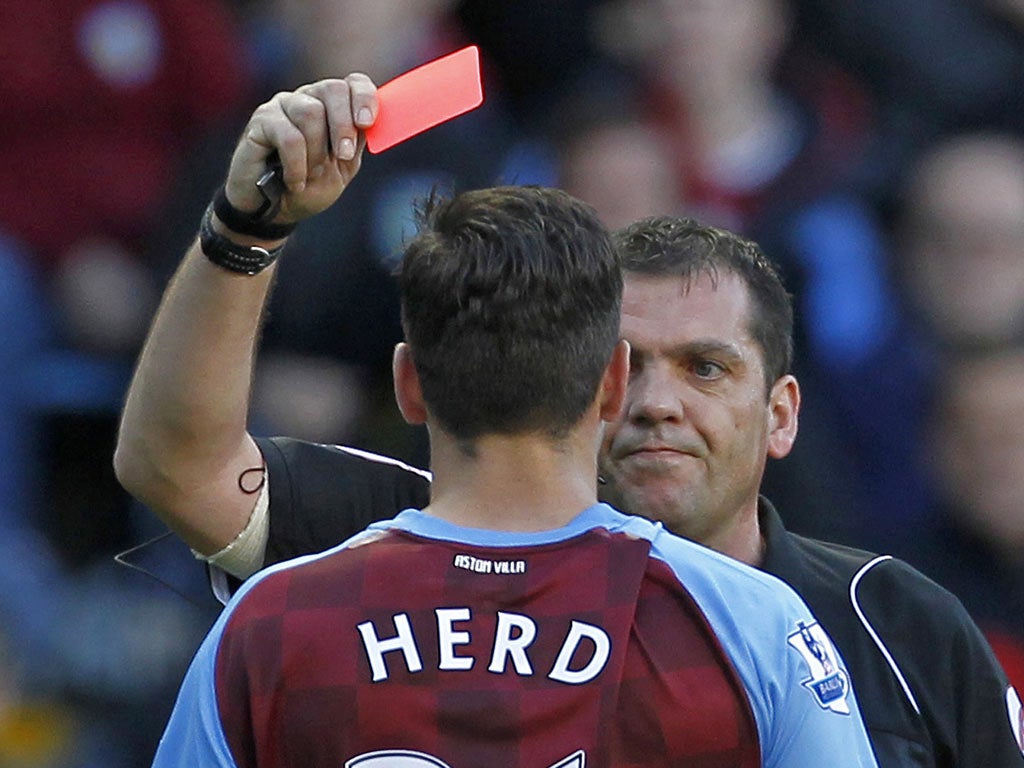 Phil Dowd's dismissal of Chris Herd caused bemusement