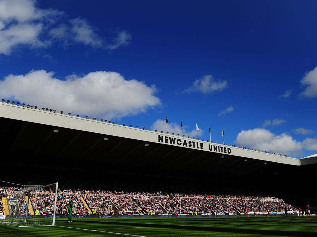 A view of Newcastle's St James Park