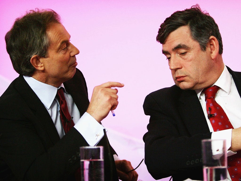 Looking away: He was TB's Chancellor, but Gordon didn't agree with everything Tony said - as repeatedly looking away proves