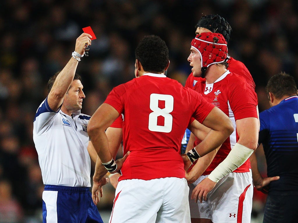 15 OCTOBER France 9-8 Wales The Welsh dream is over as they are beaten by France in controversial circumstances. Mike Phillips scores the game's only try, but everyone is talking about the dismissal of skipper Sam Warburton which m