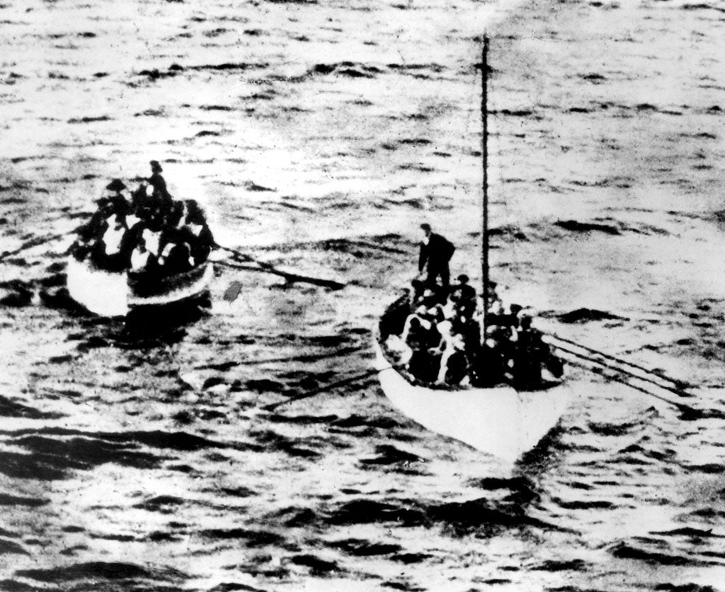 Some of the Titanic's 705 passengers made it on to lifeboats