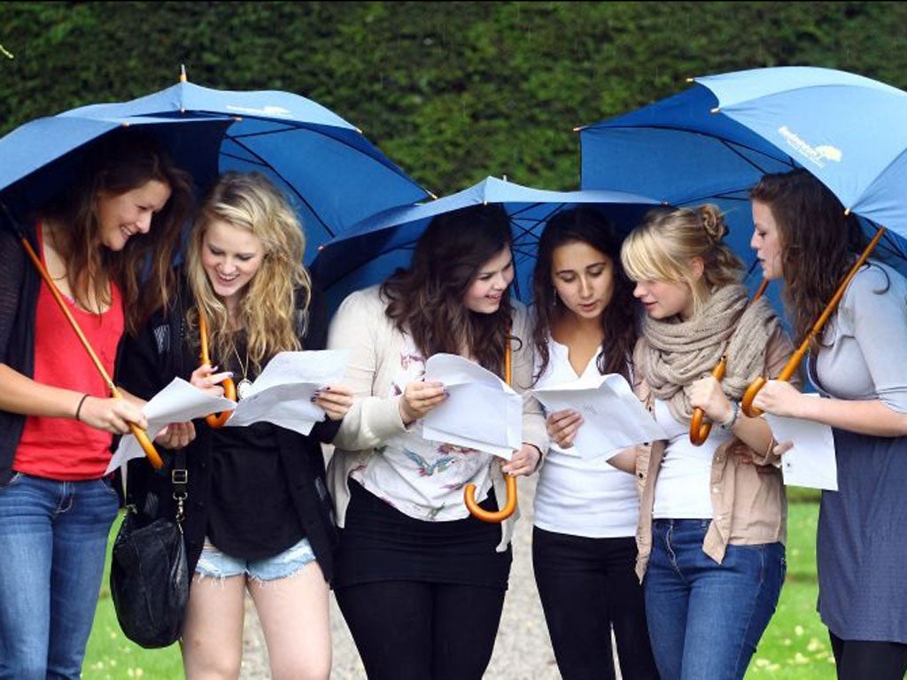 Badminton School sixth form pupils compare their A-level results