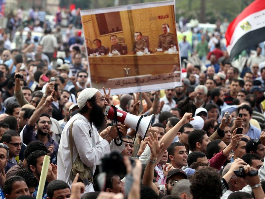 Protesters have taken to the streets to show their increasing anger at Egypt's ruling generals