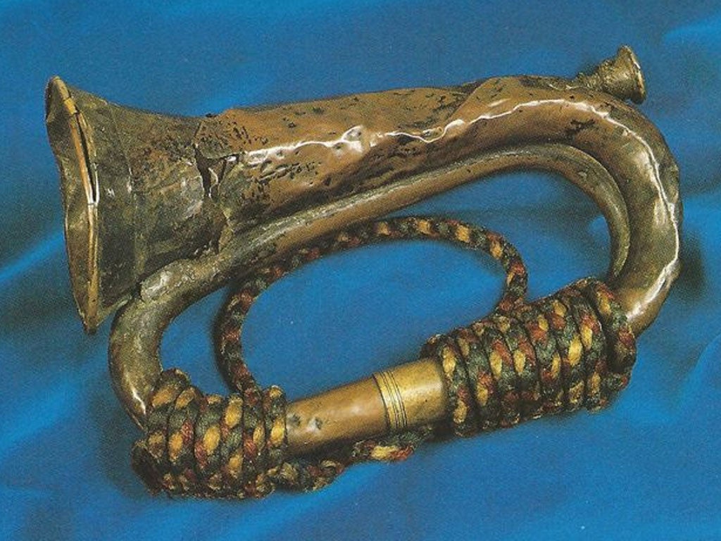 The bugle heard by British cavalrymen as they thundered into Russian gunfire